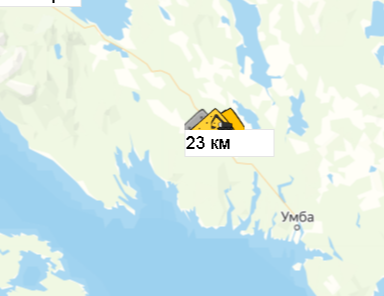 Карьер 23 км на карте