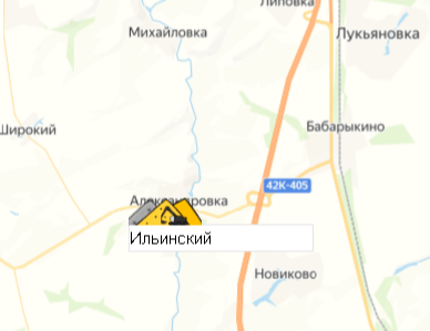 Карьер Ильинский на карте
