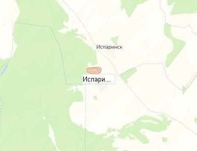 карьер Испаринск-1 на карте