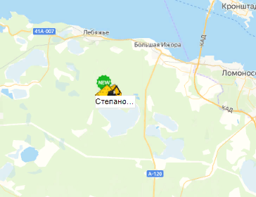карьер Степаново на карте