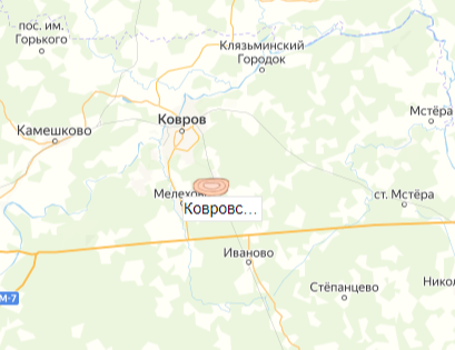 карьер Ковровское на карте