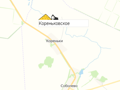 Карьер Кореньковское на карте