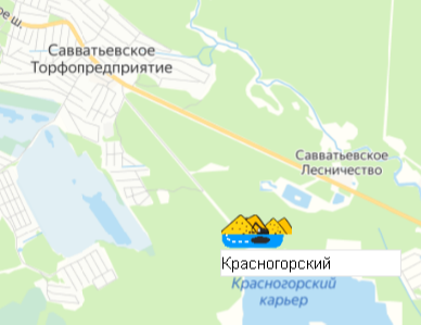 Карьер Красногорский на карте