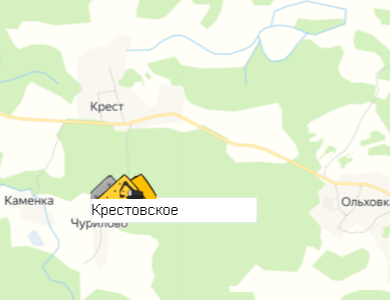 Месторождение Крестовское на карте