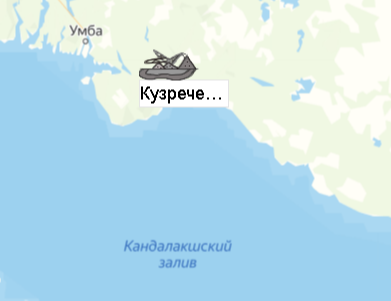 Месторождение Кузреченское на карте