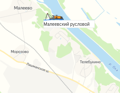 Карьер Малеевский русловой  на карте