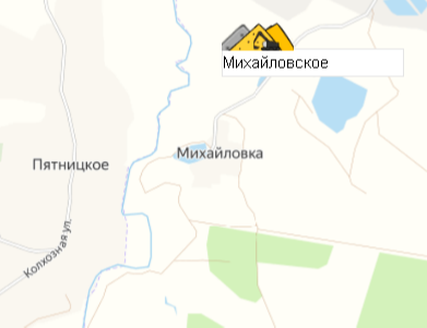 Карьер Михайловское  на карте