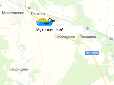 Карьер Мутовкинский на карте