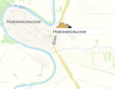 Месторождение Новоникольское на карте