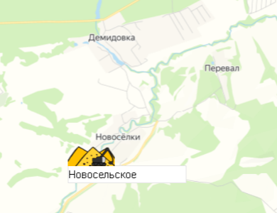 Карьер Новосельское на карте