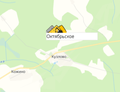 Месторождение Октябрьское на карте