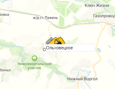 Месторождение Ольховецкое на карте