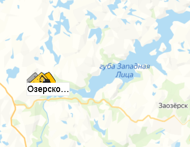 Месторождение Озерское-1 на карте