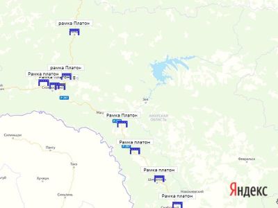 Весогабаритные рамки на карте россии 2023