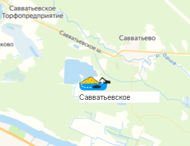 Месторождение Савватьевское на карте
