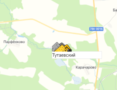 Карьер Тутаевский на карте
