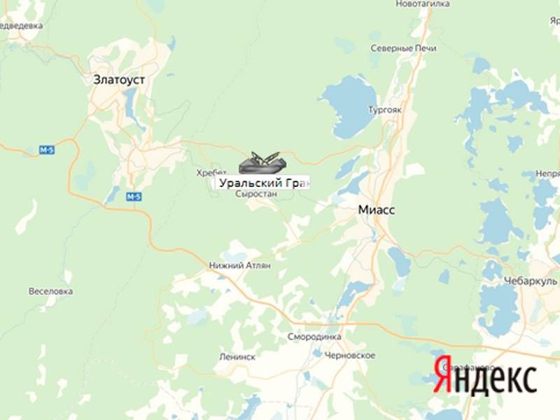 Уральский Гранитный Щебёночный Завод  на карте