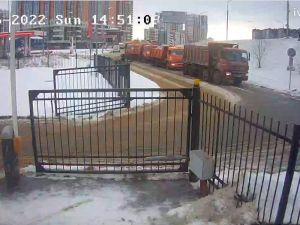 Веб-камера на Кушелевской дороге на снегоприемном пункте