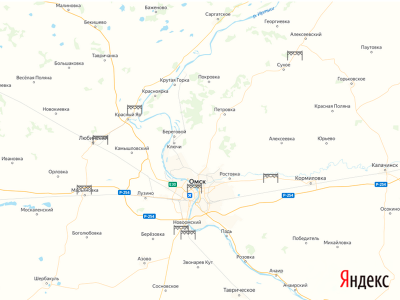 весовой контроль и рамки платон   на карте в Омской области