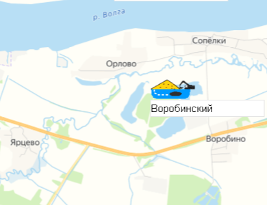 Карьер Воробинский на карте